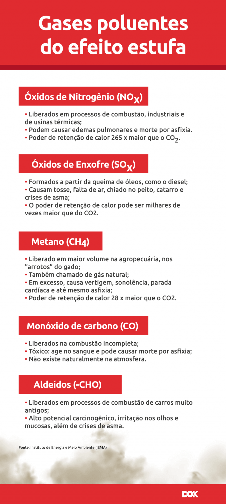 Gases Poluentes: conheça os riscos para o meio ambiente | DOK