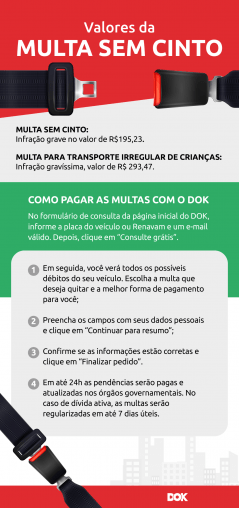 Multa sem cinto: tudo sobre tipos, valores e como pagar ou recorrer | DOK