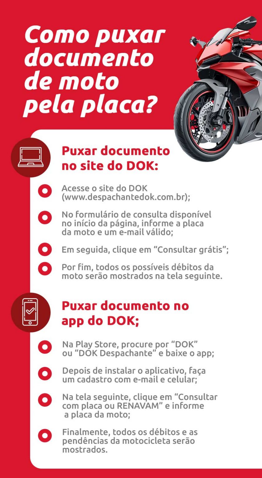 Puxar documento de moto: como consultar e pagar débitos em 12x