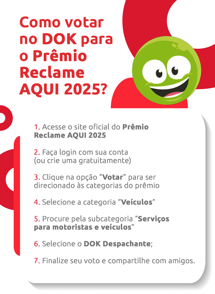 passo a passo de como votar no DOK no Prêmio Reclame AQUI 2025 | DOK