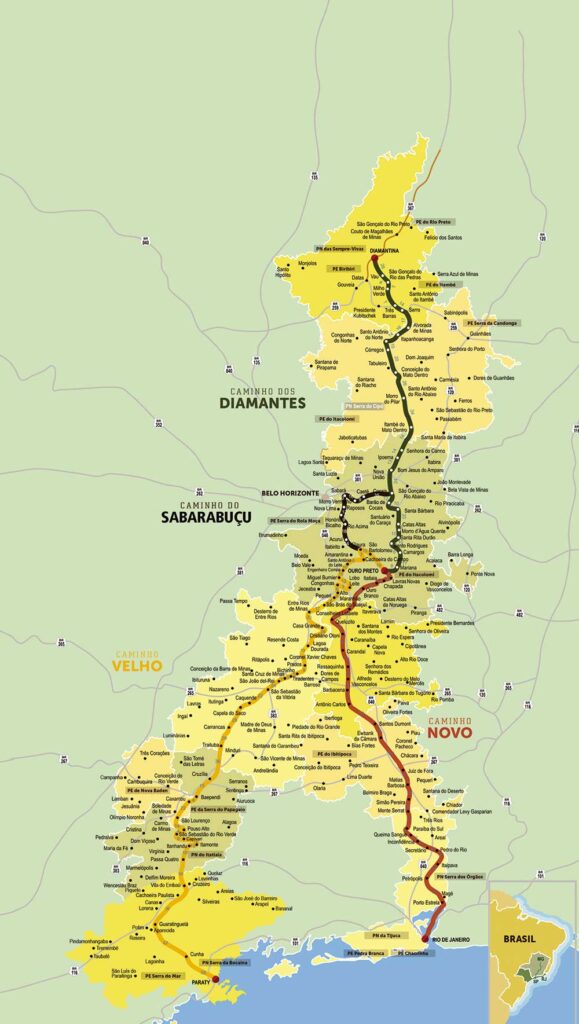 imagem do mapa da estrada real | DOK
