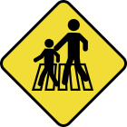 Passagem sinalizada de escolares