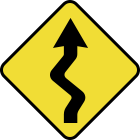 Pista sinuosa à direita