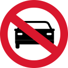 Proibido trânsito de veículos automotores
