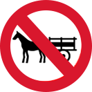 Proibido trânsito de veículos de tração animal