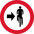 Ciclista, transite à direita