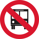 Proibido trânsito de ônibus