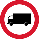 Circulação exclusiva de caminhão